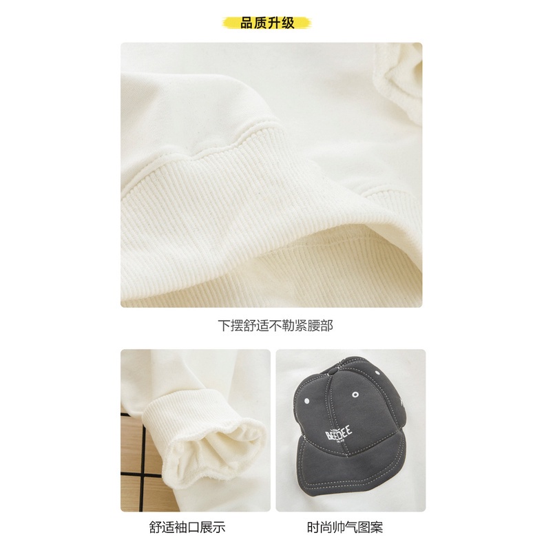Áo thun cotton tay dài dáng rộng thời trang xuân thu cho bé 100-160cm