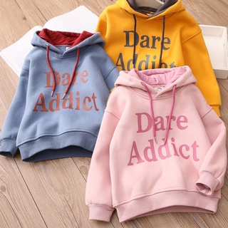 Áo nỉ bông hoodie cho bé trai bé gái, mũ 2 lớp thời trang size từ 15-55kg DARE
