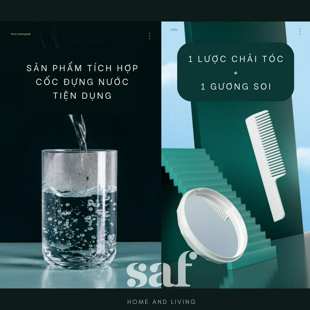 Bình chiết mỹ phẩm du lịch cao cấp, đựng bàn chải, kem đánh răng thông minh tiện lợi 5-IN-1 ETRAVEL