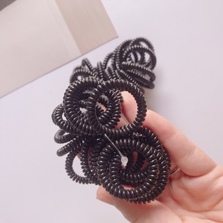 Dây cột tóc lò xo Size bé mini màu đen ( 5 sợi )