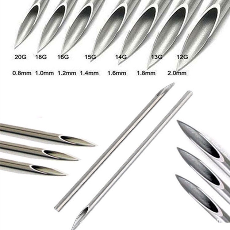 Kim xỏ khuyên, kim xỏ tai mũi môi mày 20G-18G-17G-16G-15G-14G-13G-12G