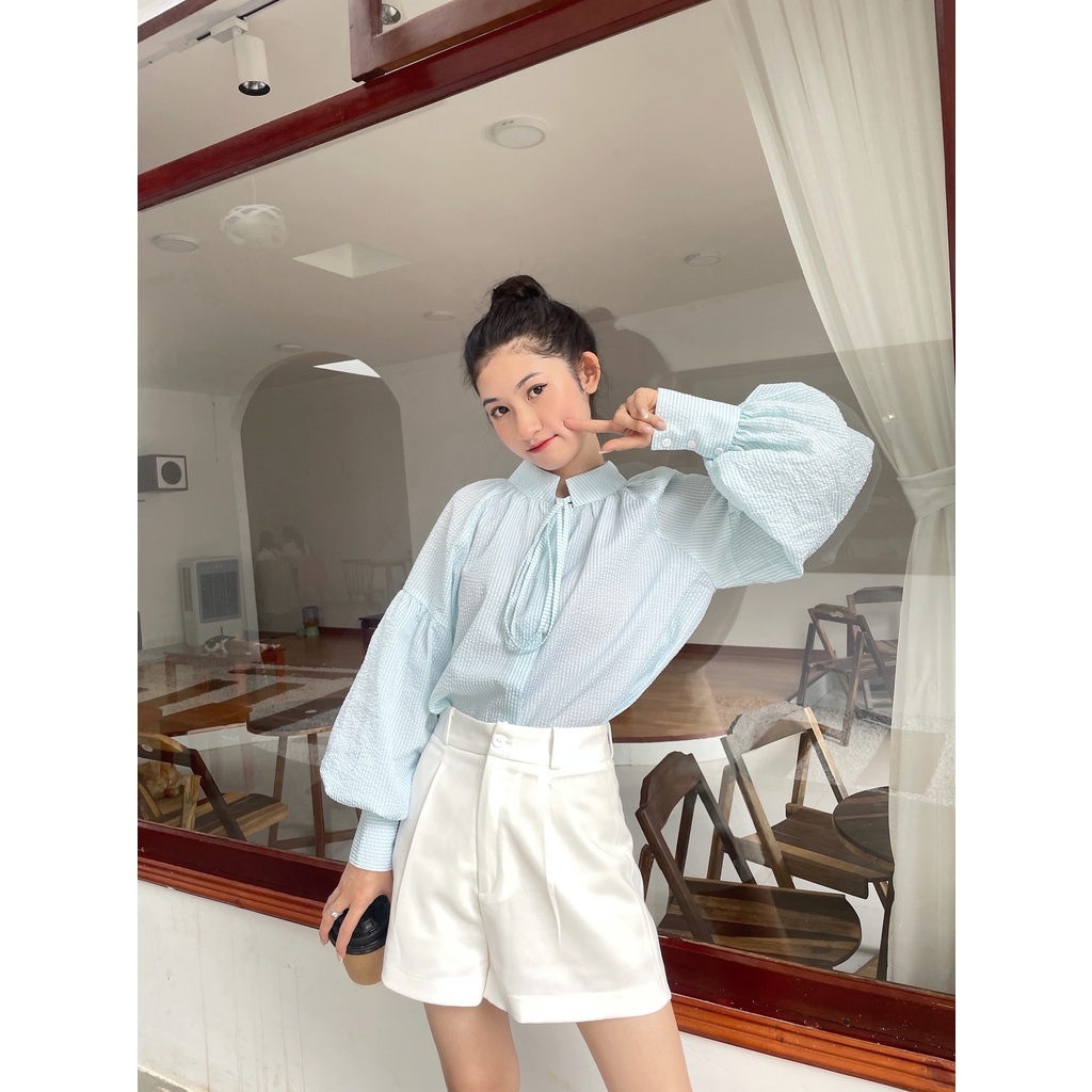 Cloudy blouse - Áo sơ mi tay bồng freesize