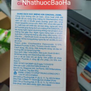 Nước súc miệng KIN GINGIVAL 250ml