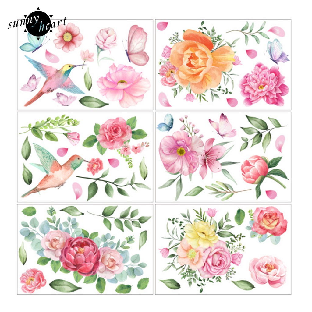 Sunnyheart Miếng Dán Cửa Sổ Màu Sắc Tươi Sáng Không Mùi Trang Trí Nhà Cửa