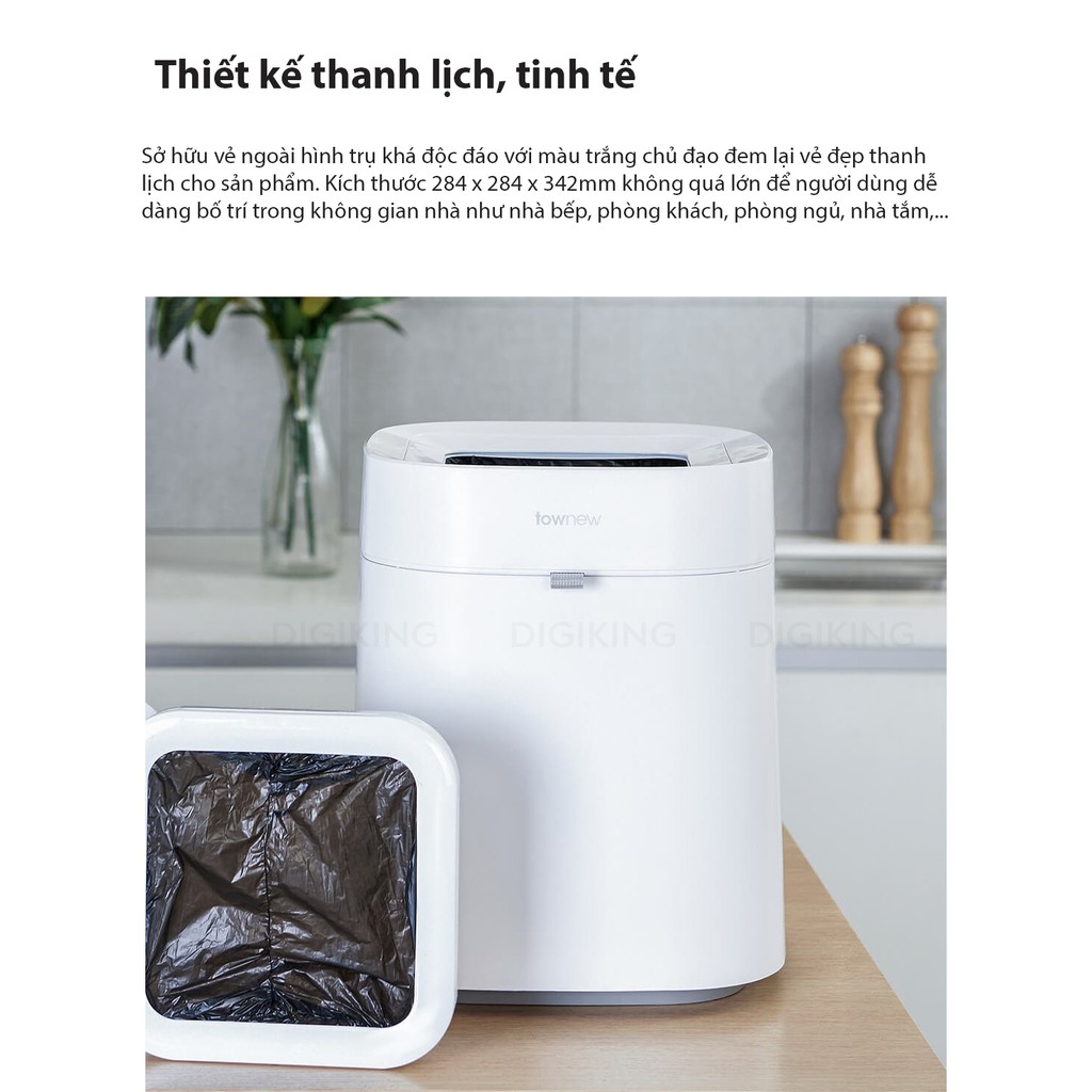 Thùng rác thông minh Xiaomi Topnew Smart Dust Bin T-AIR BẢO HÀNH 12 THÁNG