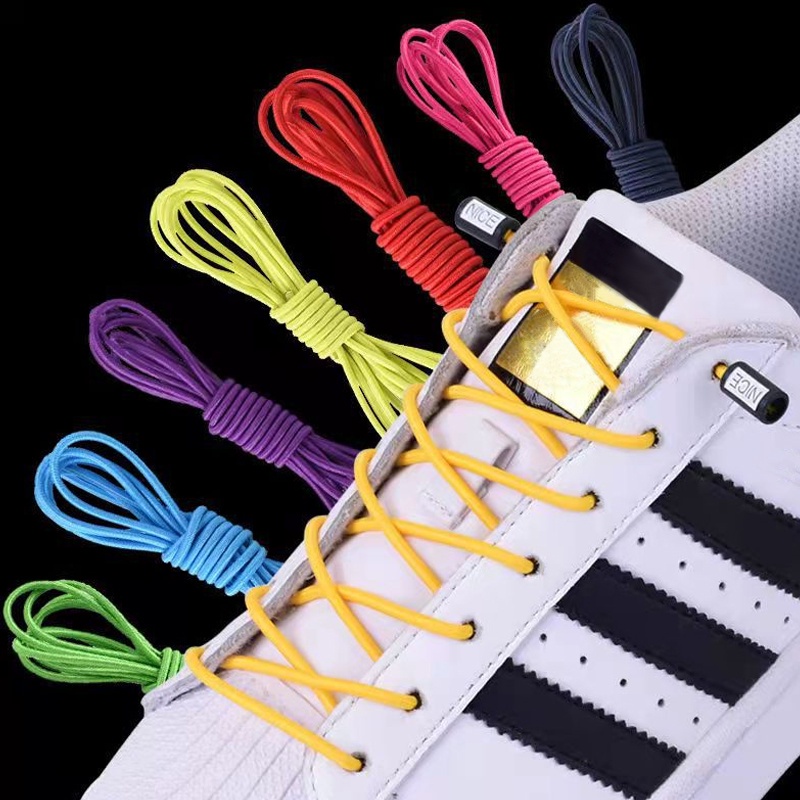 Dây buộc giày co giãn không cần buộc tiện lợi 100cm tùy chọn màu sắc