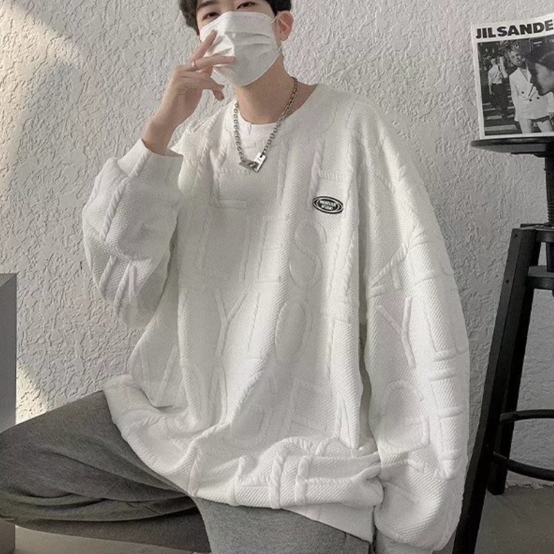 ✦AFFLIGA✦ Áo Sweater Cổ Tròn Không Mũ Trùm Kiểu Hàn Quốc Thời Trang Xuân Thu 3 Màu Tùy Chọn