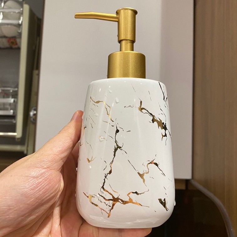 Bình sứ đựng nước rửa tay, sữa tắm, dầu gội cao cấp 260- 400ml decor khách sạn cao cấp