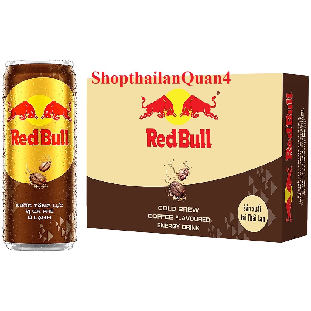 Thùng 24 Lon Red Bull Nước Tăng Lực Vị Cà Phê Ủ Lạnh