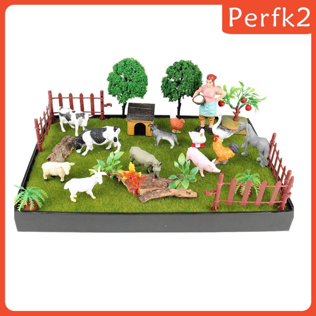 Set 2 Mô Hình Động Vật Mini Trang Trí