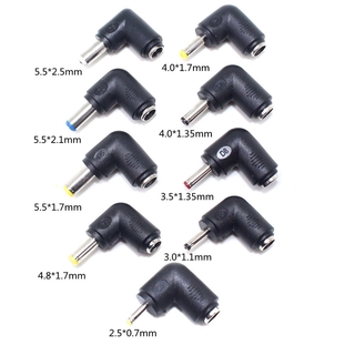 Dc Power nam sang nữ 5.5x2.5 / 4.0 * 1.7 / 3.0 * 1.1 / 4.0x1.35 đến 5.5 * 2.1 4.5 * 3.0mm phích cắm Bộ chuyển đổi máy tính xách tay Đầu nối góc 2 chiếc