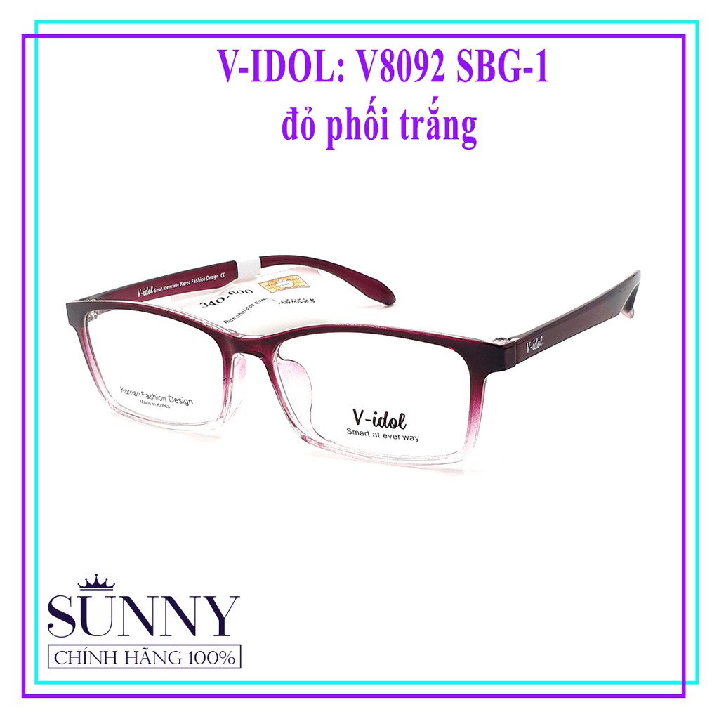 V8092 gọng kính chính hãng V-idol chính hãng, thiết kế dễ đeo bảo vệ mắt