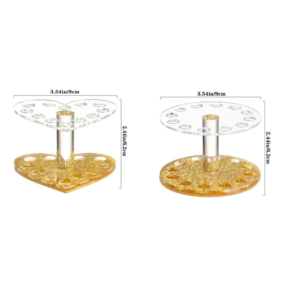 Giá Đỡ Cọ Trang Điểm / Cọ Trang Điểm 12 Lỗ Hình Tròn / Trái Tim Tiện Lợi