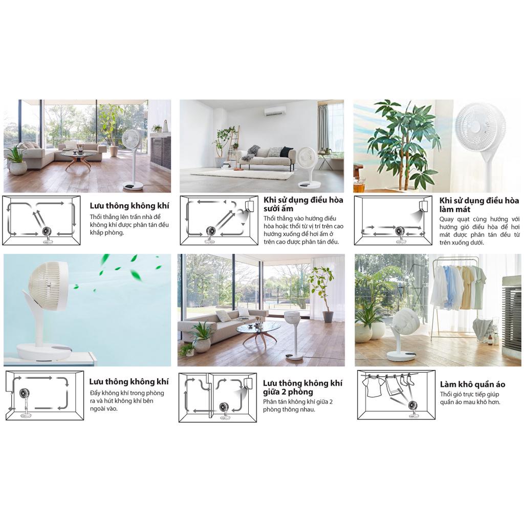 Quạt đối lưu không khí LFD-22T - Quạt cây điều khiển từ xa, hẹn giờ bật tắt, tuần hoàn không khí