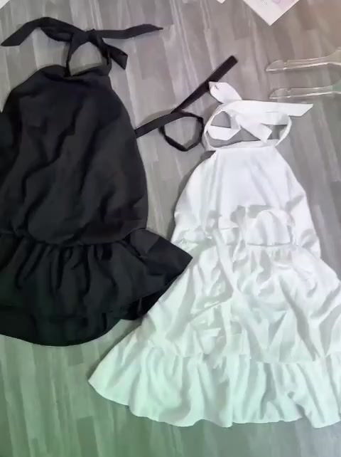 Đầm yếm hở lưng dáng rộng, váy không mút dự tiệc mặc hè VD992 | BigBuy360 - bigbuy360.vn