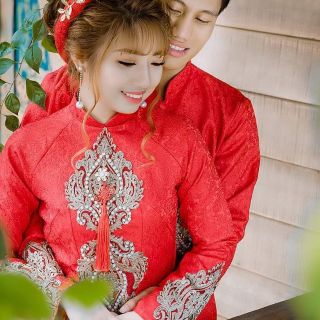 Áo dài cưới cô dâu