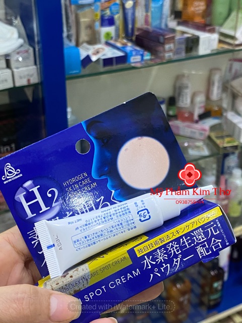 {Chính hãng - Có video} Kem giảm nám, tàn nhang H2 Hydrogen Skin Care Spot Cream Nhật Bản 10g