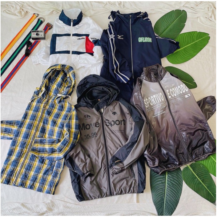Áo Khoác Dù ,Jacket 2hand Chất Dày Dặn Form Rộng Unisex Nam Nữ Cao Cấp2 Lớp Gió  Secondhand Đẹp Mới Xịn Hàng Tuyển Mẫu 2