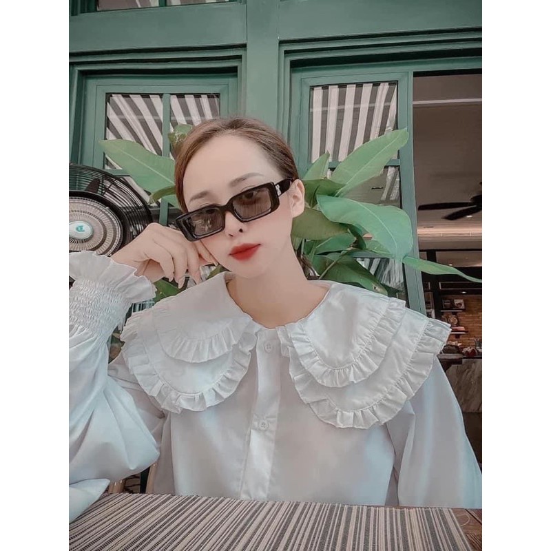 Sơ mi bèo tay bồng cổ bèo nhún siêu hót