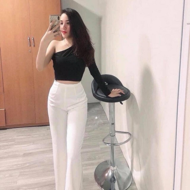 [Mã FAMARAL1 giảm 10K đơn 50K] Quần ống rộng, quần ống suông cạp liền dáng dài khoá sau