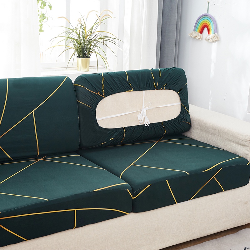 Vỏ bọc đệm ghế sofa hình chữ L 10 kích cỡ chất liệu co giãn in họa tiết hoa trang trí phòng khách tiện dụng