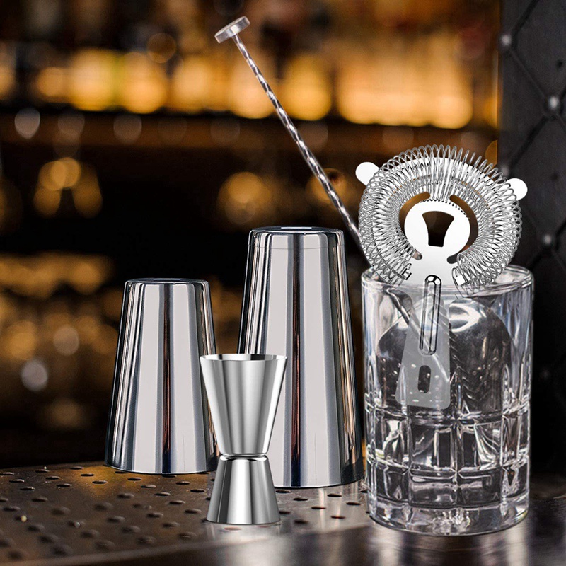 Bộ Dụng Cụ Pha Chế Cocktail 6 Món Bằng Thép Không Gỉ Cho Bartender