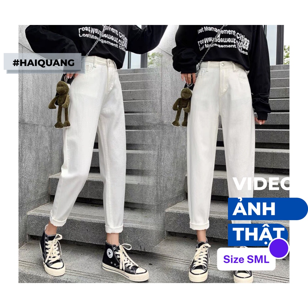 QUẦN JEAN BAGGY CẠP CAO HAIQUANG TUA GẤU CHẤT JEAN KHÔNG XÙ VẢI KHÔNG PHAI MÀU KỂ CẢ GIẶT MÁY | BigBuy360 - bigbuy360.vn