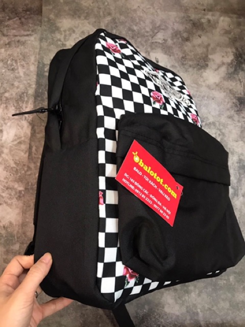 Balo Vans [Hàng Xuất Dư Xịn] Realm Rose Mochila Checkerboard CHỐNG NƯỚC đi học đi chơi đều phù hợp