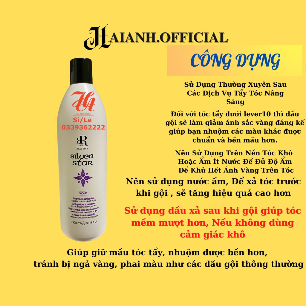 DẦU GỘI TÍM KHỬ VÀNG RR LINE SILVER - Khử vàng, giữ màu nhuộm dành cho tóc tẩy