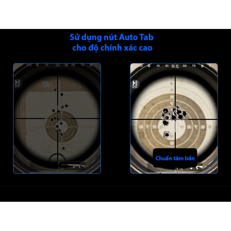 Tay Cầm Chơi Game PUBG/FF/ROS nút AUTO TAB siêu nhanh cao cấp