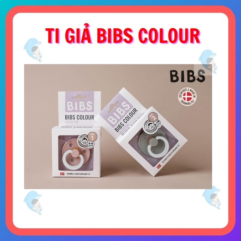 Ti giả Bibs Colour Cho Bé Sơ Sinh Siêu Mềm Từ Cao Su Thiên Nhiên 100% Không BPA Tặng Kèm Nắp Trứng Chính Hãng Đan Mạch