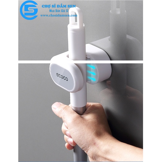 Móc treo chổi dán tường , treo cây lau nhà , treo dù Thương hiệu Nhật Bản ECOCO (Dòng Cao Cấp) G335-Treochoi-Ecoco
