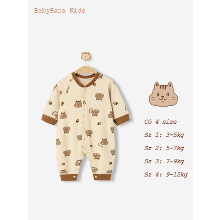 Bộ dài tay cho bé trai bé gái mẫu Quần áo trẻ em họa tiết đang yêu cho trẻ từ 3-12kg