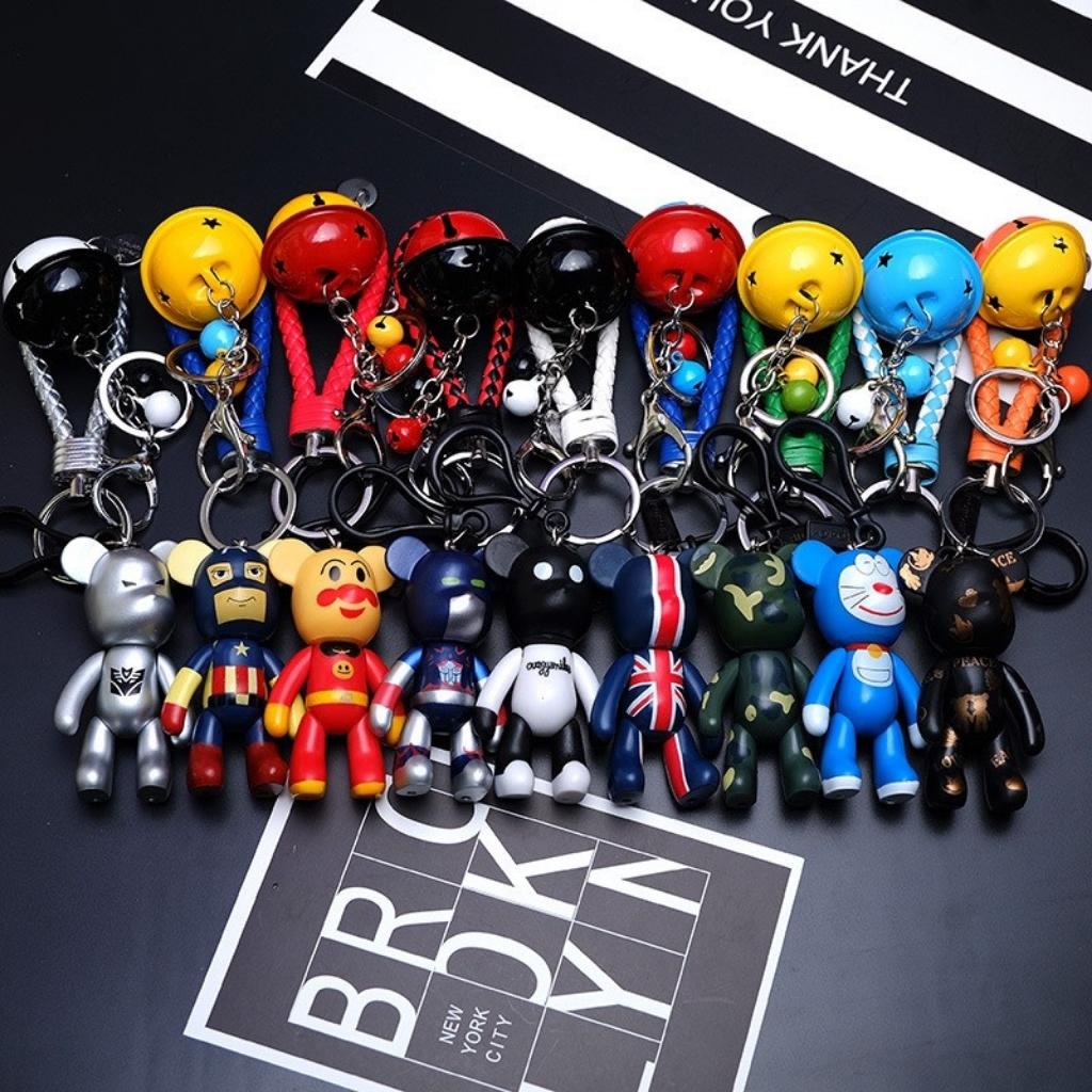 Móc khóa gấu bearbrick , móc khóa ô tô nhiều mẫu cá tính