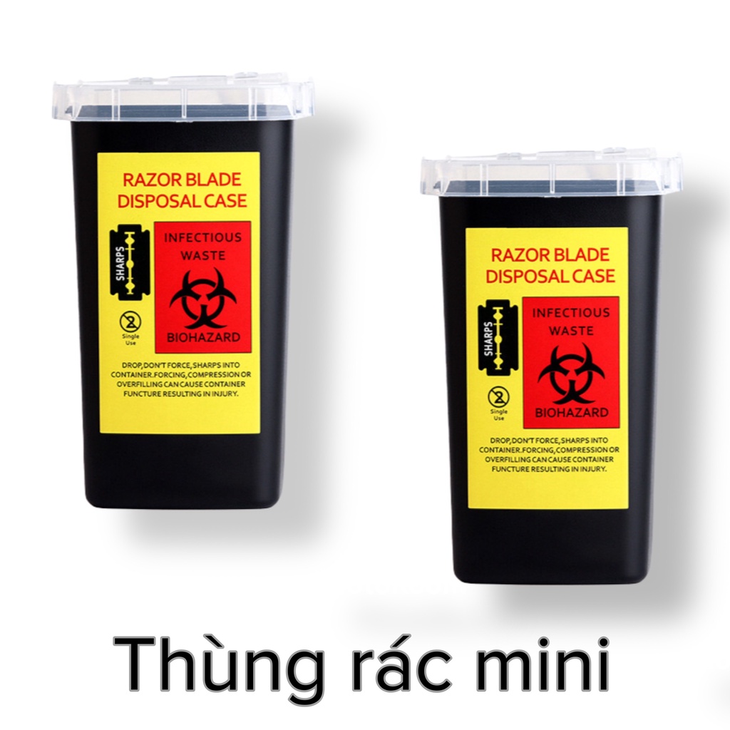 Thùng rác đựng kim xăm, thùng rác mini