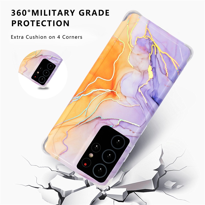 Ốp Điện Thoại TPU Mềm Chống Sốc Họa Tiết Đá Hoa Cương Cho Samsung S22 Ultra S21 Plus Note 20 Ultra S20