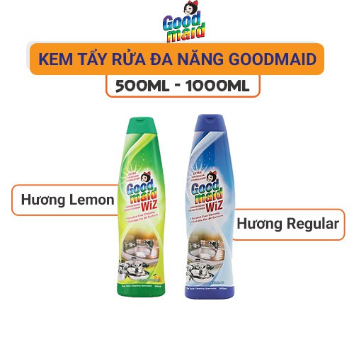 Kem Tẩy Rửa Đa Năng Goodmaid Làm Bóng Bề Mặt Không Để Lại Vết Xước - Hương Regular & Lemon - 500ml