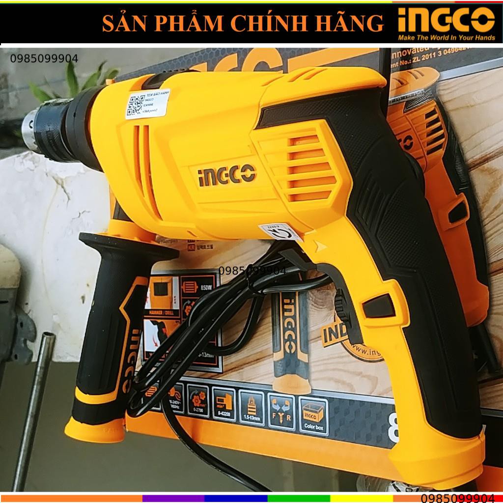 Máy khoan hai chế độ dùng điện 13mm 850W INGCO ID8508E 100% dây đồng