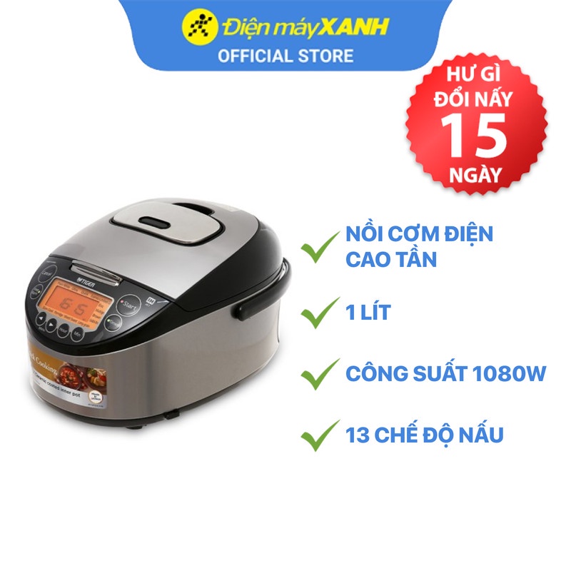 Nồi cơm điện Cao tần Tiger 1 lít JKT-D10V - Hàng chính hãng
