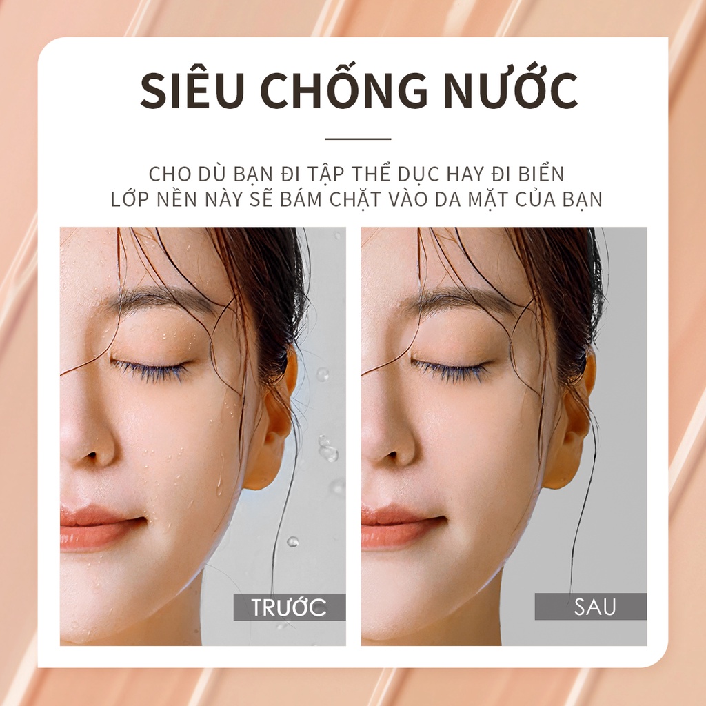 FOCALLURE Flaw-Resistant Longwear Foundation Full-Coverage Skin Care Waterproof 20g