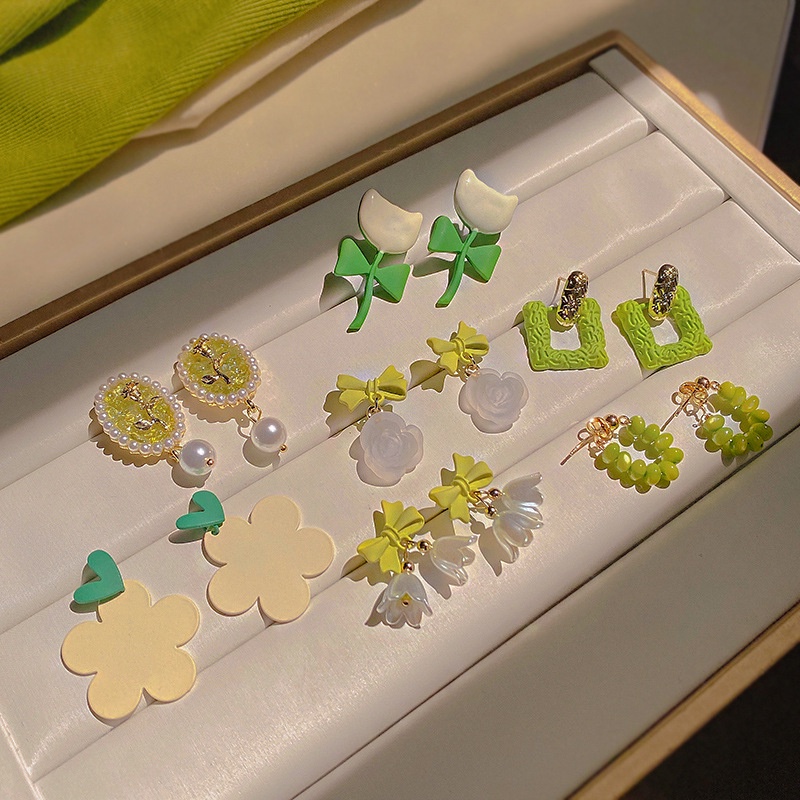 Bông Tai Mạ Bạc 925 Hình Hoa Tulip Dễ Thương Thời Trang Xuân Hè 2022 Cho Bạn Gái