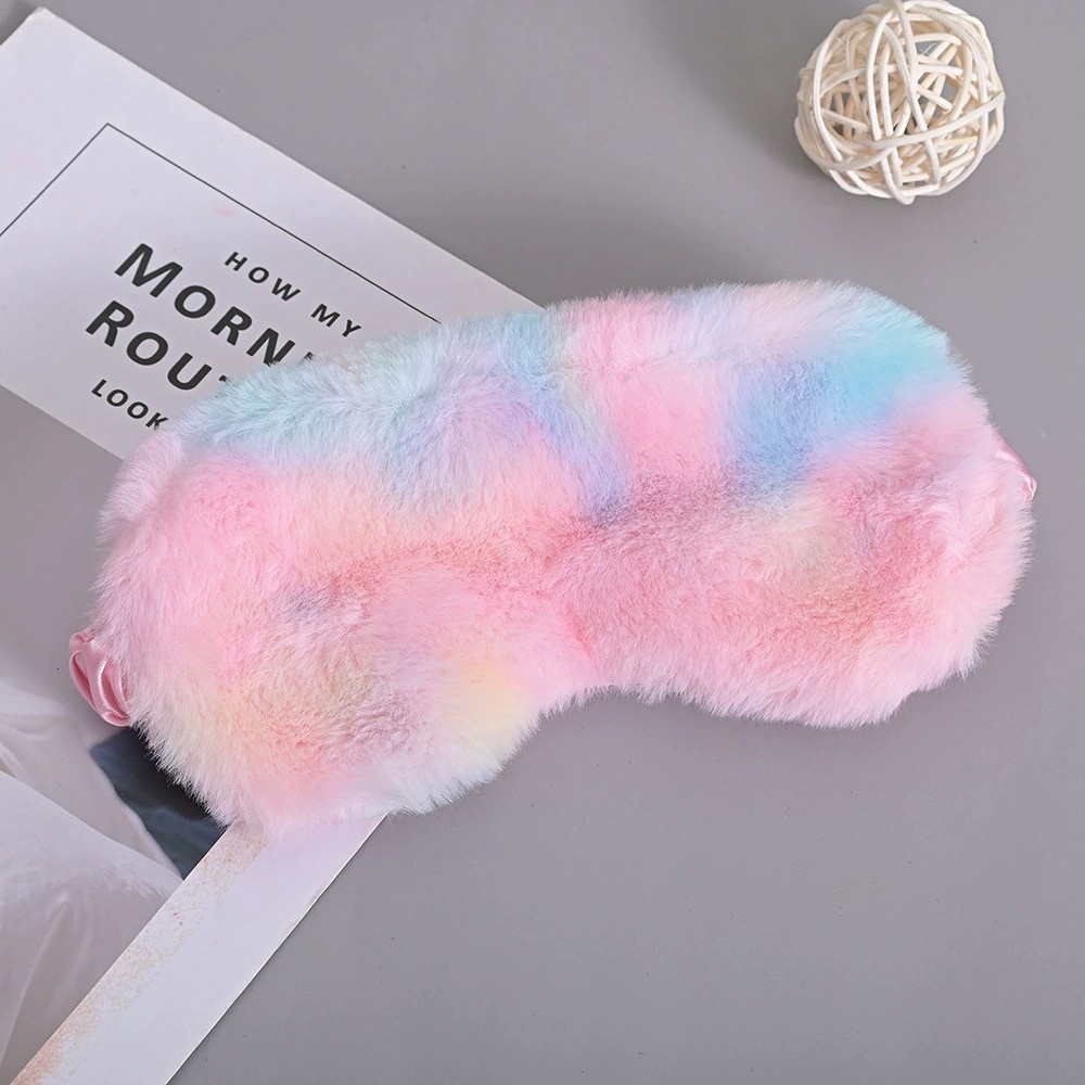 Mặt Nạ Che Mắt Khi Ngủ Bằng Vải Bông Màu Gradient Hình Mèo Dễ Thương Cho Trẻ Em
