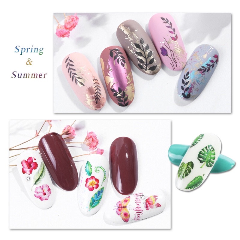 Sticker Sét 12 hình dán móng siêu đẹp rẻ