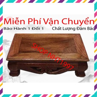 Bàn osin gỗ hương, kích thước 20x30cm cao 12,5cm, thích hợp kê vật dụng cho trang thờ thần tài thổ địa ngày tết