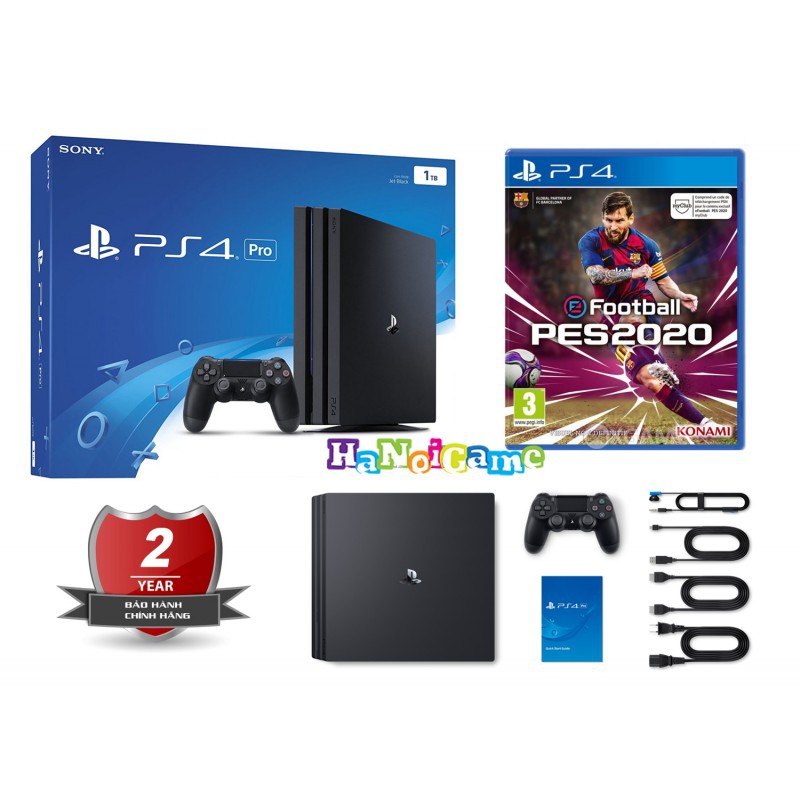 COMBO MÁY PLAYSTATION 4 PS4 PRO 1TB CHÍNH HÃNG SONY VN + PES 2020 (BH 02 NĂM)