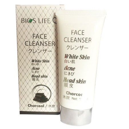 Sữa rửa mặt than hoạt tính trắng da sạch mụn hết nhờn Bios Life 120ml