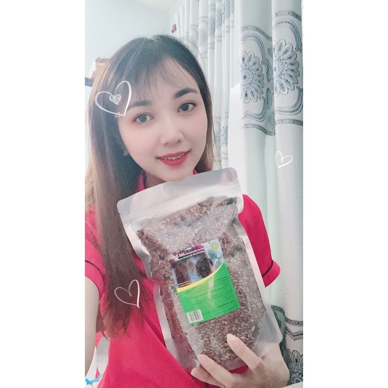 1Kg cốm gạo lứt đỏ sấy rong biển vị truyền thống loại 1