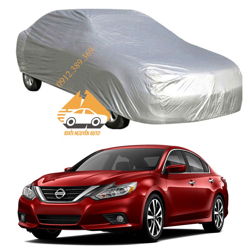 Bạt Phủ xe Ô Tô Nissan Teana 5 Chỗ Vải Dù OXFORD Siêu Bền, Bạt Trùm Xe Hơi Chống Nắng Mưa Bảo Vệ Xe