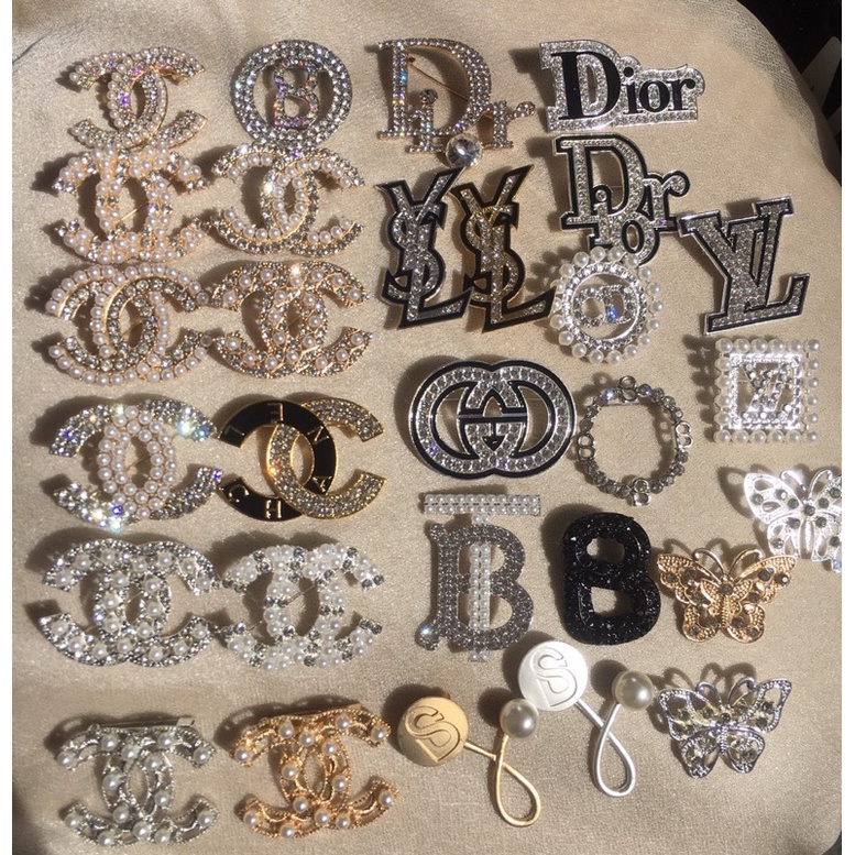 DIOR Ghim Cài Áo Thương Hiệu Thời Trang chanel LV GUCCI YSL YSL Chất Lượng Cao Đẹp Mắt (Phiên Bản Máy Móc)