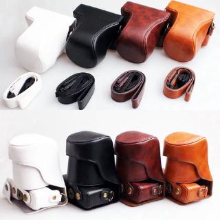 Pu leather camera case bag cover with shoulder strap for canon eos m10/eos m2/eos m